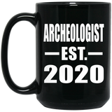 Archeologist Established EST. 2020 - 15oz Coffee Mug Black