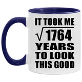 42nd Birthday Took Square Root of 1764 Years To Look Good - 11oz Accent Mug Purple