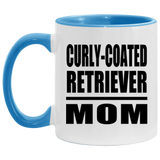 Curly-Coated Retriever Mom - 11oz Accent Mug Blue