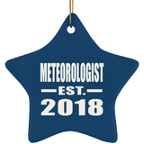 Meteorologist Established EST. 2018 - Star Ornament