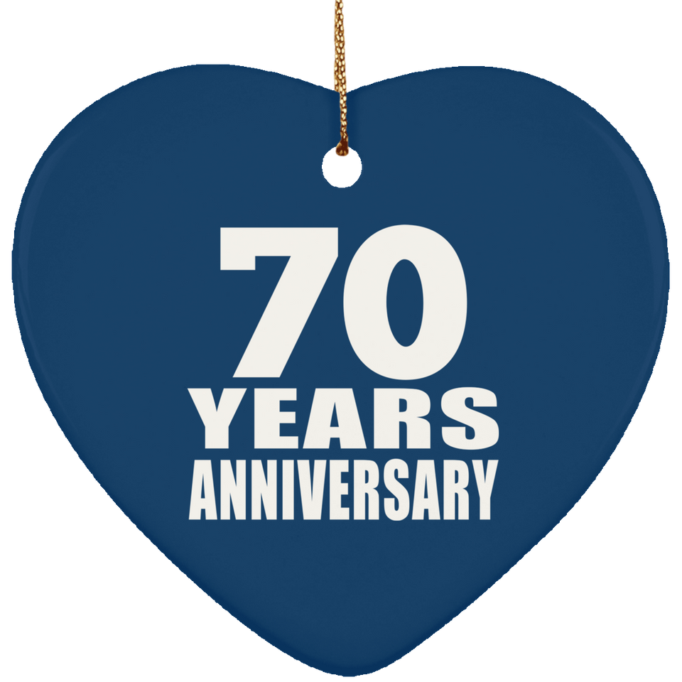 70th Anniversary 70 Years - Heart Ornament