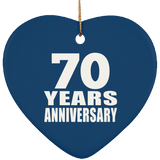 70th Anniversary 70 Years - Heart Ornament