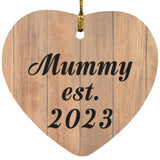 Mummy Established EST. 2023 - Heart Ornament C