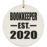 Bookkeeper Established EST. 2020 - Circle Ornament