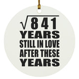 29th Anniversary Square Root of 841 Years Still In Love - Circle Ornament