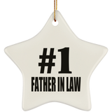 Number One #1 Father In Law - Star Ornament