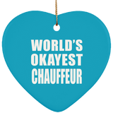 World's Okayest Chauffeur - Heart Ornament