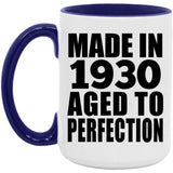 94th Birthday Made In 1930 Aged to Perfection - 15oz Accent Mug Purple