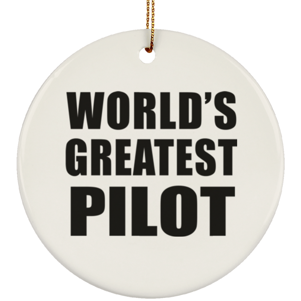 World's Greatest Pilot - Circle Ornament