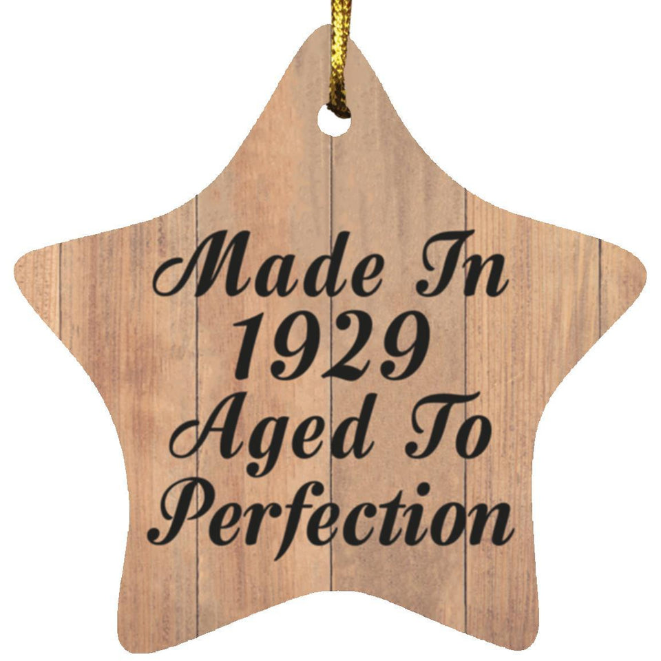 95th Birthday Made In 1929 Aged To Perfection - Star Ornament C