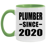 Plumber Since 2020 - 11oz Accent Mug Green