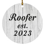 Roofer Established Est. 2023 - Circle Ornament F