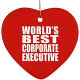 World's Best Corporate Executive - Heart Ornament