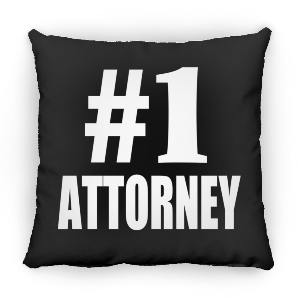 Number One #1 Attorney - Throw Pillow Black