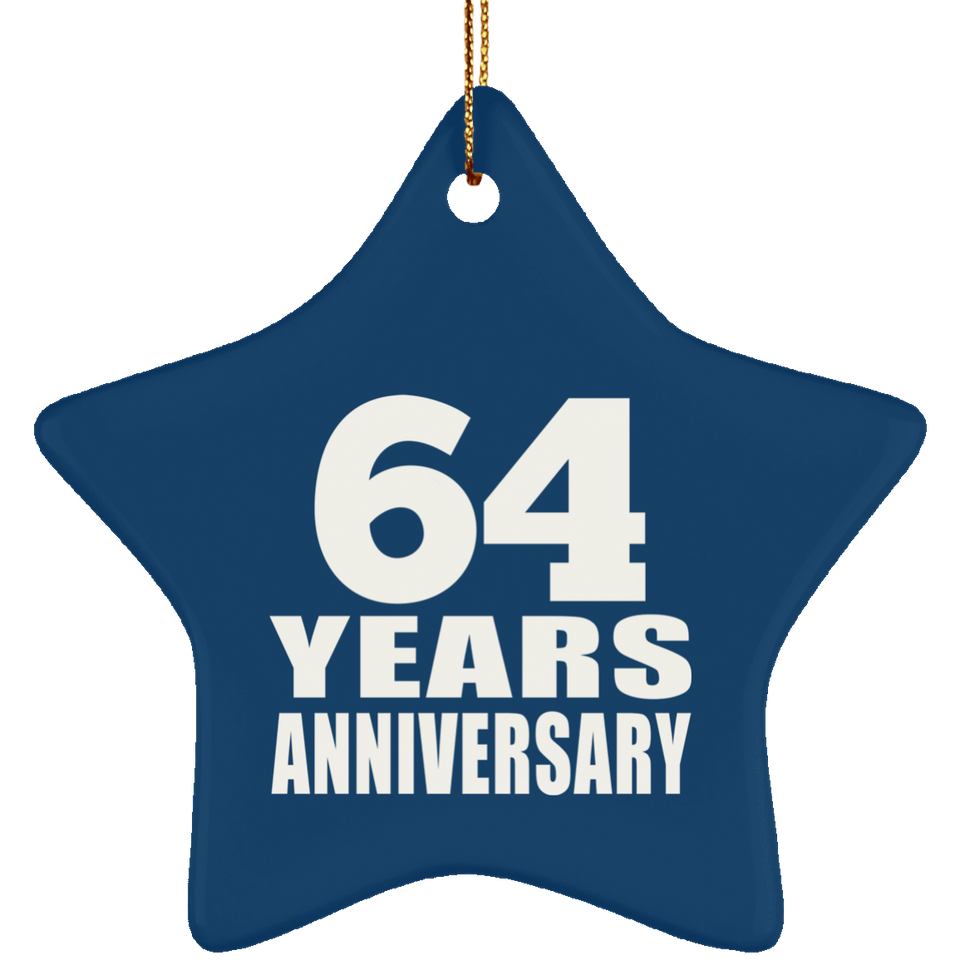 64th Anniversary 64 Years - Star Ornament