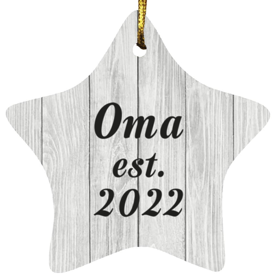 Oma Established Est. 2022 - Star Ornament F