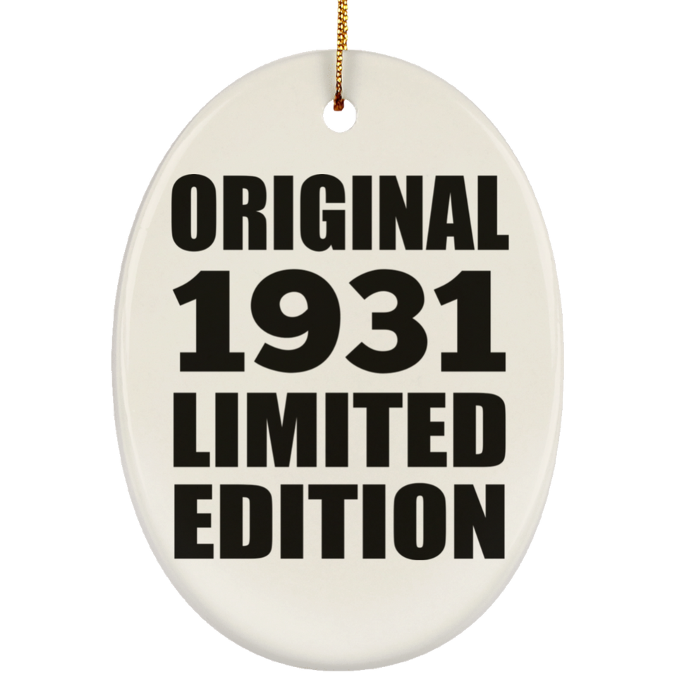 93rd Birthday Original 1931 Limited Edition - Oval Ornament