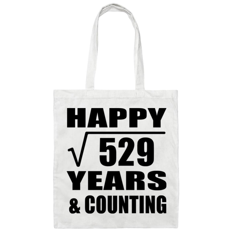 Happy 23rd Anniversary Square Root of 529 Years & Counting - Tote Bag White