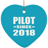 Pilot Since 2018 - Heart Ornament