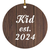 Kid Established EST. 2024 - Circle Ornament D