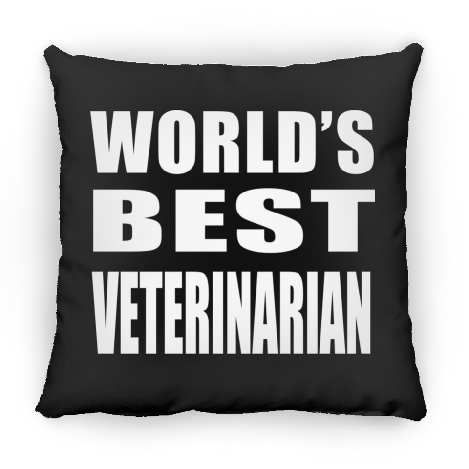 World's Best Veterinarian - Throw Pillow Black