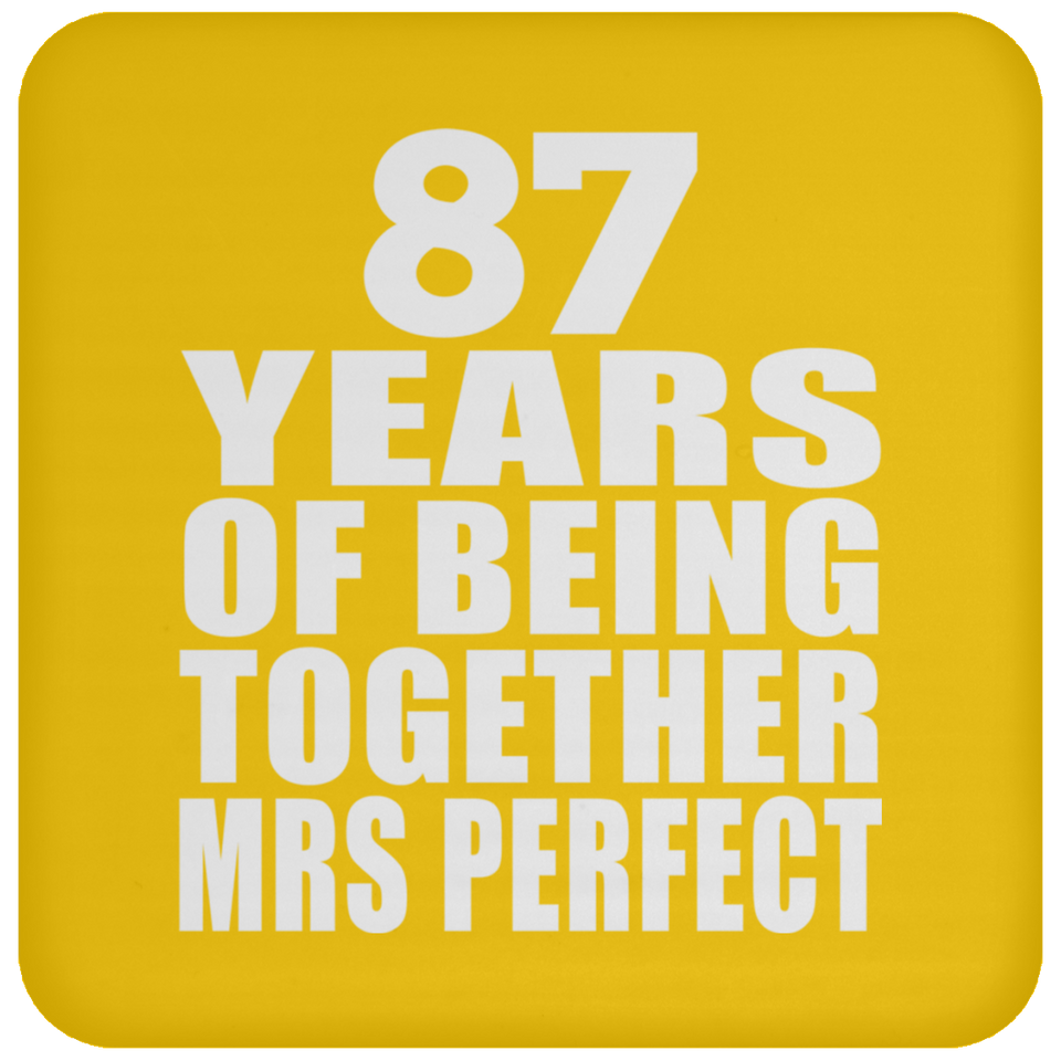 87th Anniversary 87 Years Of Being Mrs Perfect - Drink Coaster