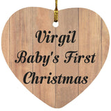 Virgil Baby's First Christmas - Heart Ornament C