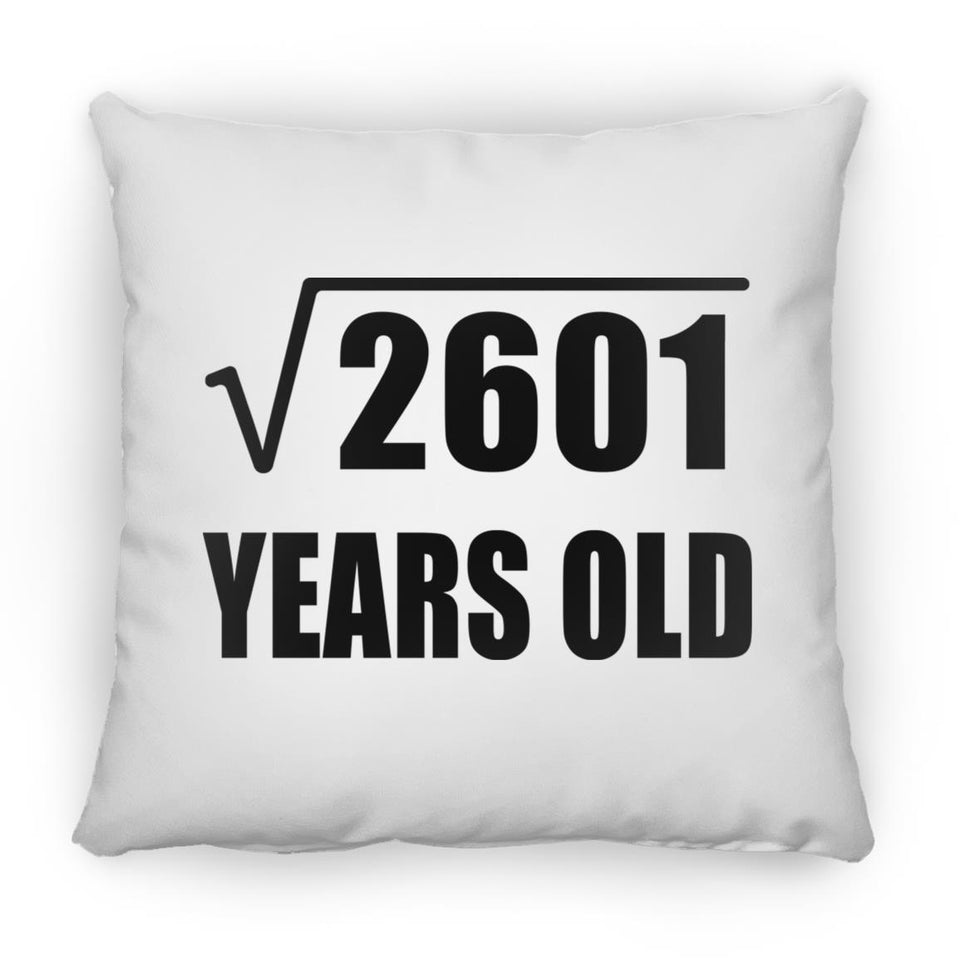 51st Birthday Square Root of 2601 Years Old - Throw Pillow