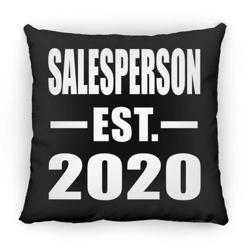 Salesperson Established EST. 2020 - Throw Pillow Black