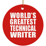 World's Greatest Technical Writer - Circle Ornament
