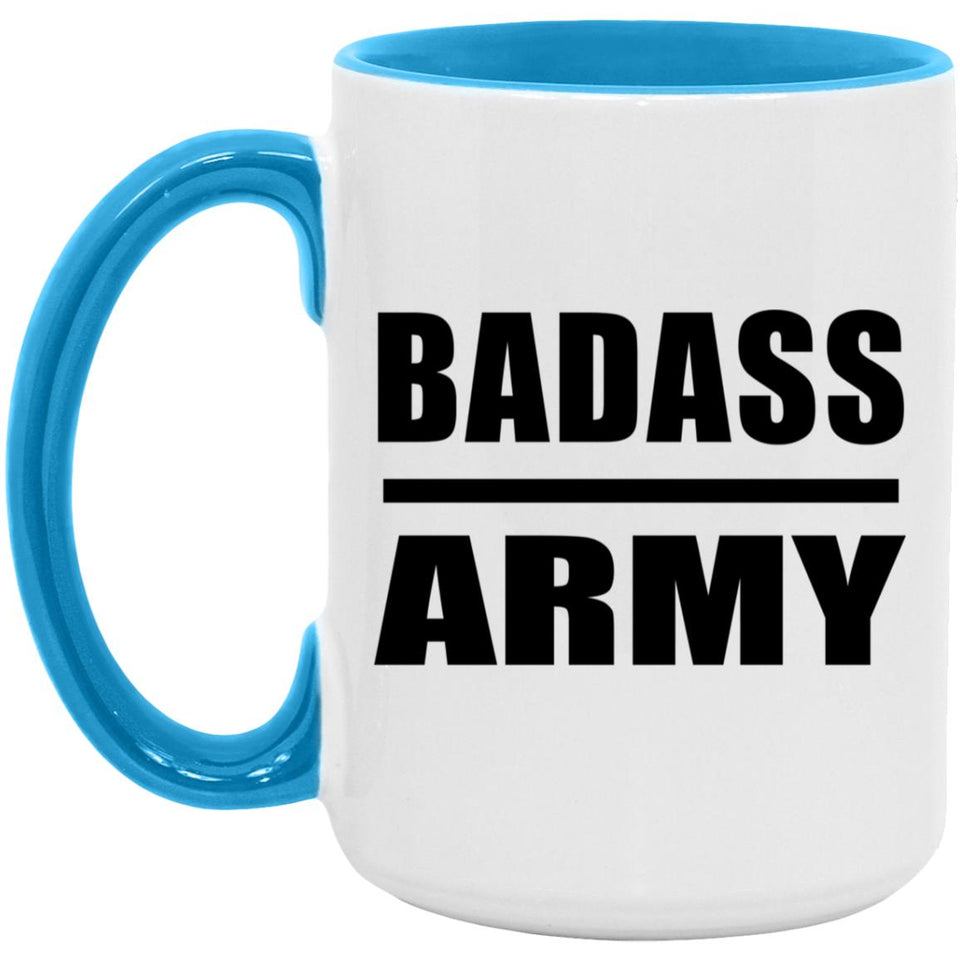 Badass Army - 15oz Accent Mug Blue
