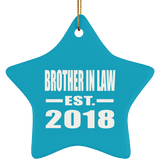 Brother In Law Established EST. 2018 - Star Ornament