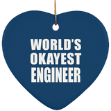 World's Okayest Engineer - Heart Ornament