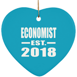 Economist Established EST. 2018 - Heart Ornament
