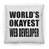 World's Okayest Web Developer - Throw Pillow