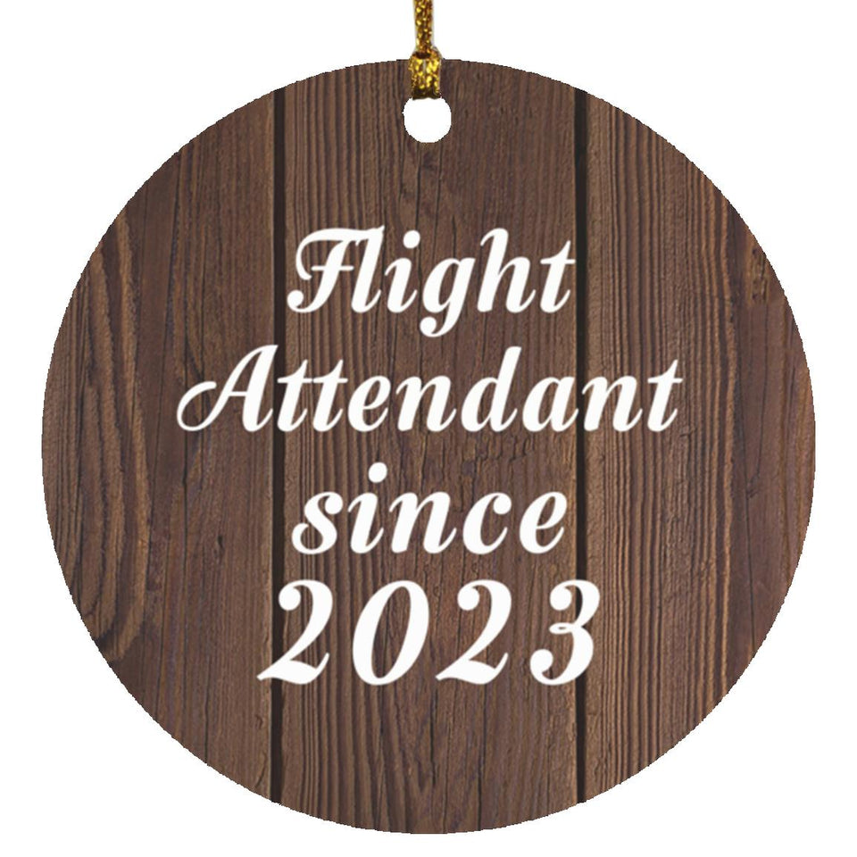 Flight Attendant Since 2023 - Circle Ornament D