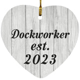 Dockworker Established Est. 2023 - Heart Ornament F