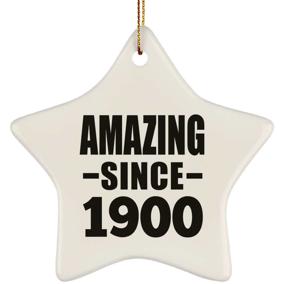 124th Birthday Amazing Since 1900 - Star Ornament