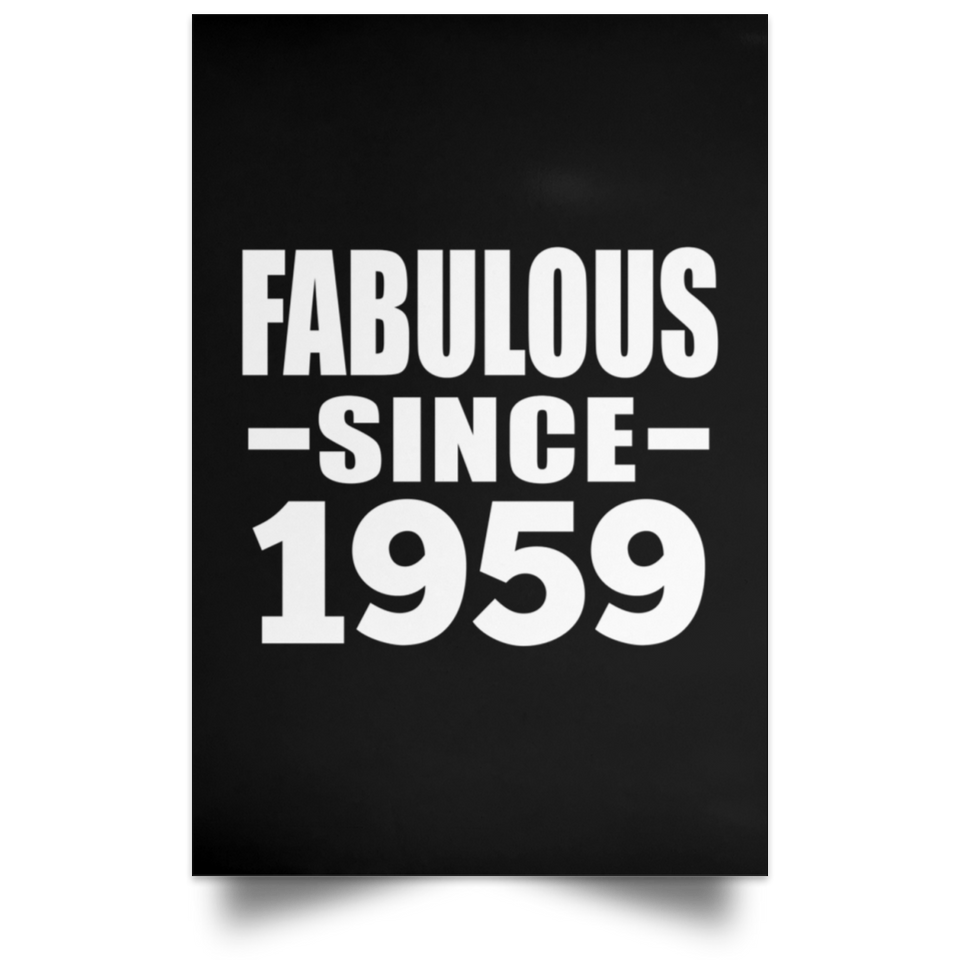 65th Birthday Fabulous Since 1959 - Poster Portrait
