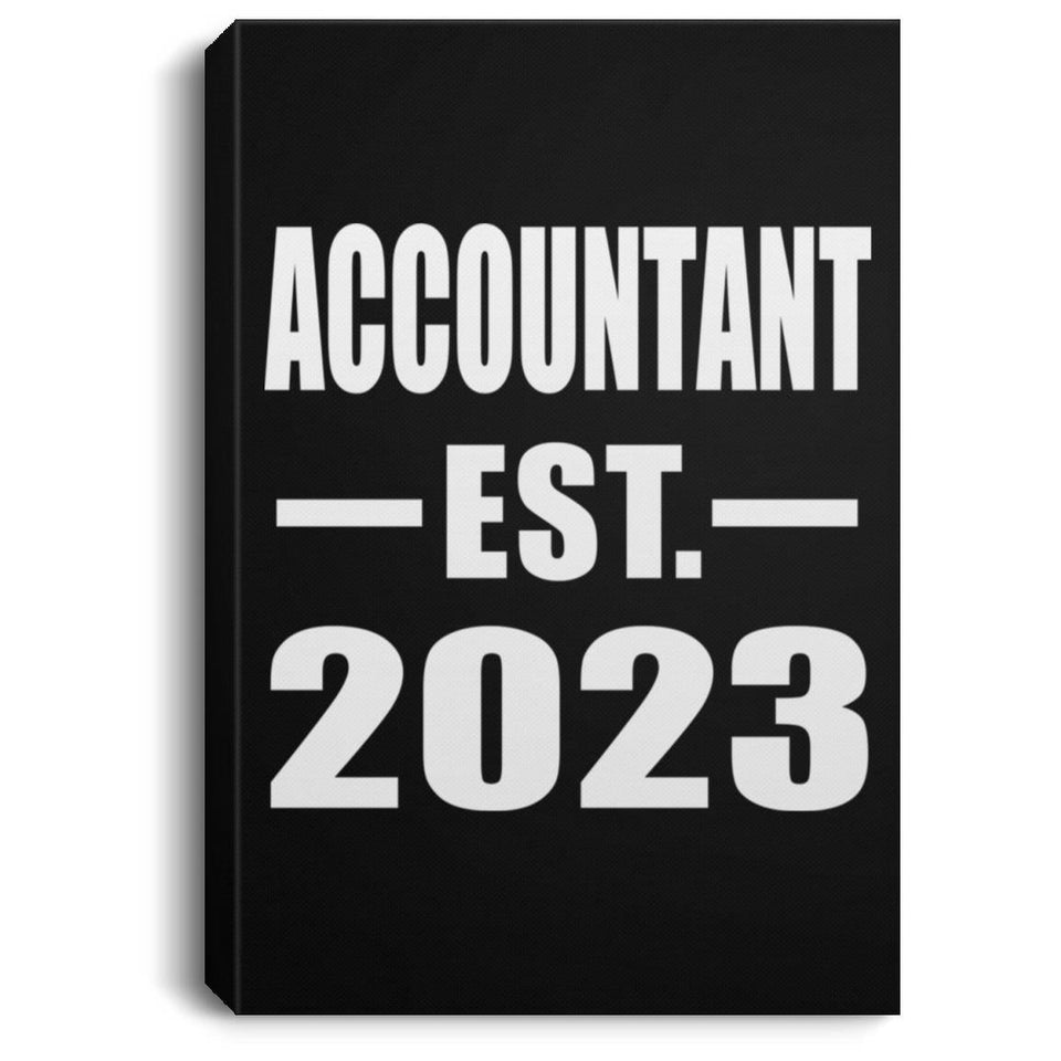 Accountant Established EST. 2023 - Canvas Portrait