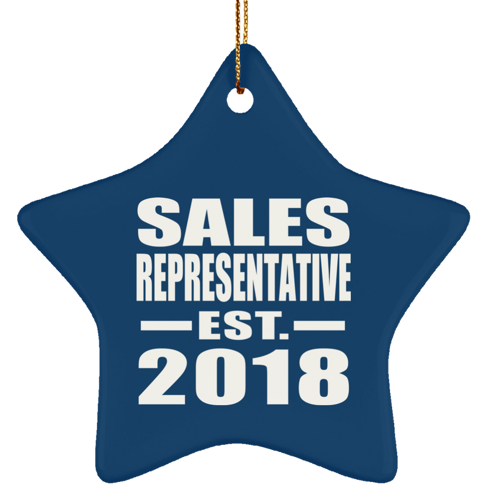 Sales Representative Established EST. 2018 - Star Ornament