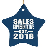 Sales Representative Established EST. 2018 - Star Ornament