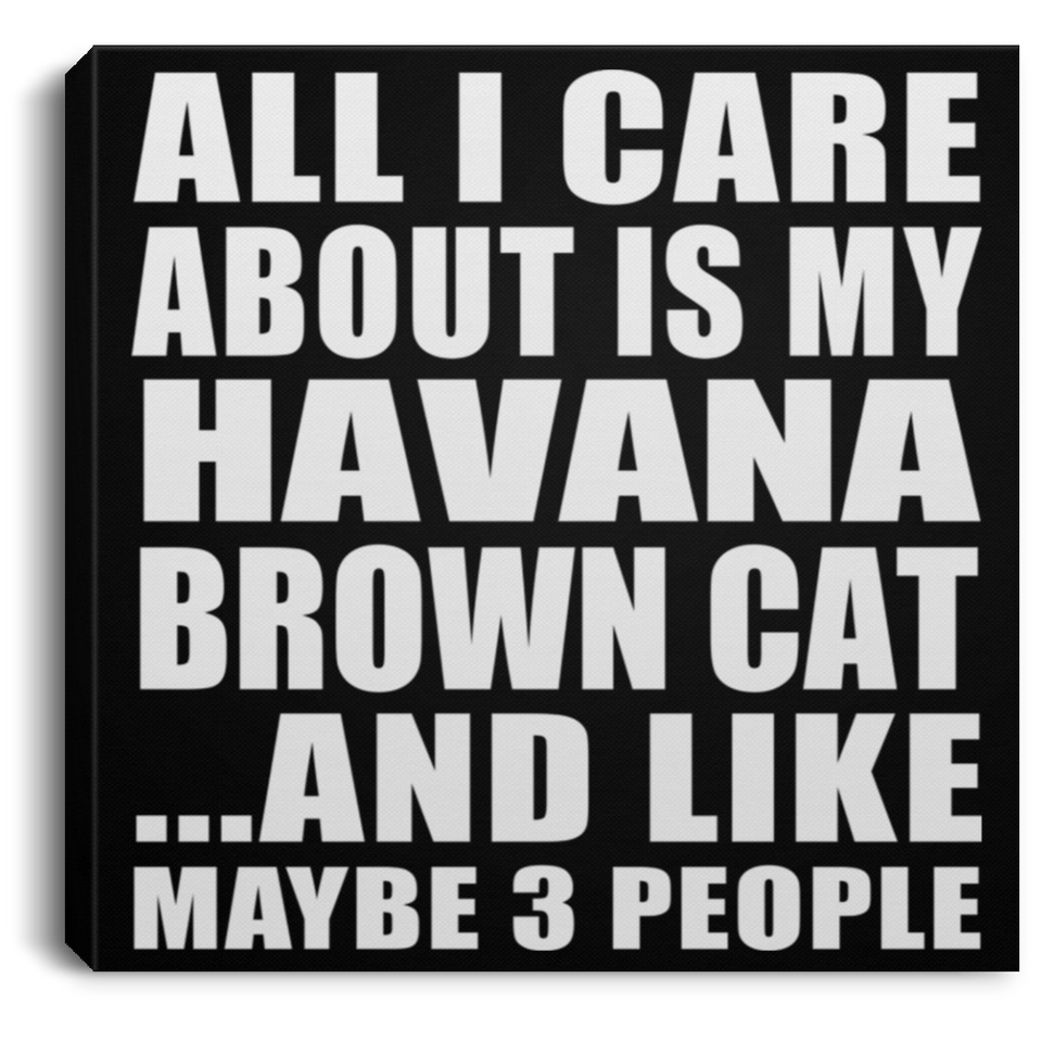 All I Care About Is My Havana Brown Cat - Canvas Square