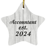 Accountant Established Est. 2024 - Star Ornament F