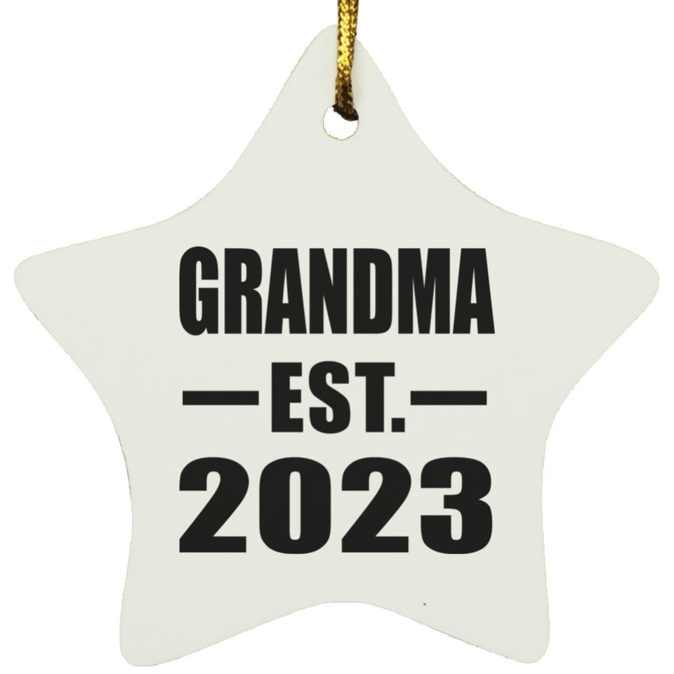 Grandma Established EST. 2023 - Star Ornament