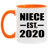 Niece Established EST. 2020 - 11oz Accent Mug Orange