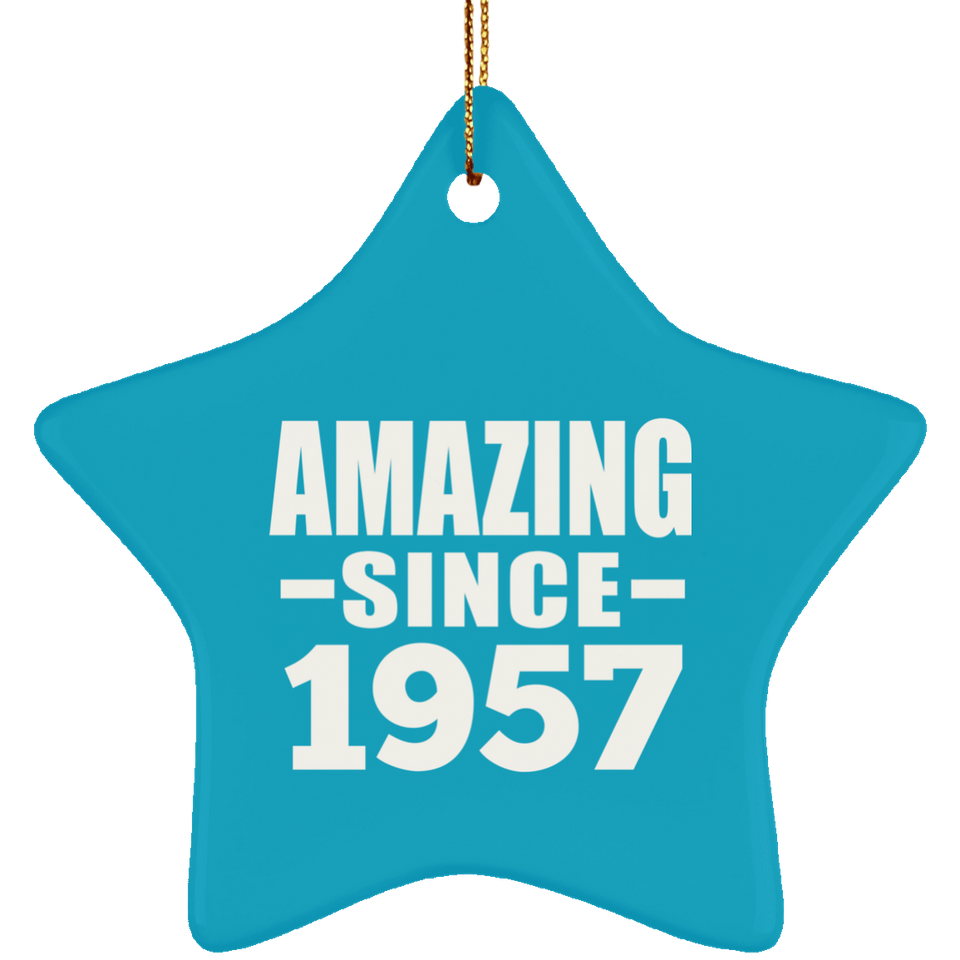 67th Birthday Amazing Since 1957 - Star Ornament