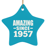 67th Birthday Amazing Since 1957 - Star Ornament