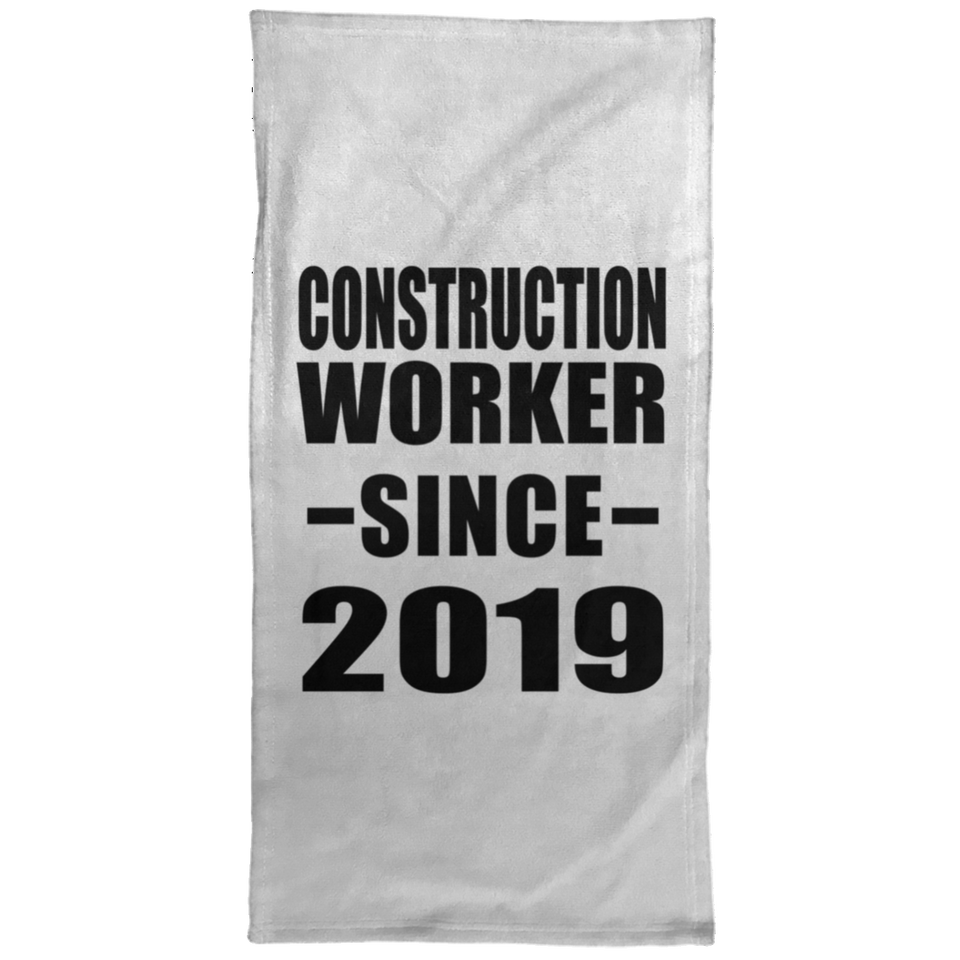 Construction Worker Since 2019 - Hand Towel