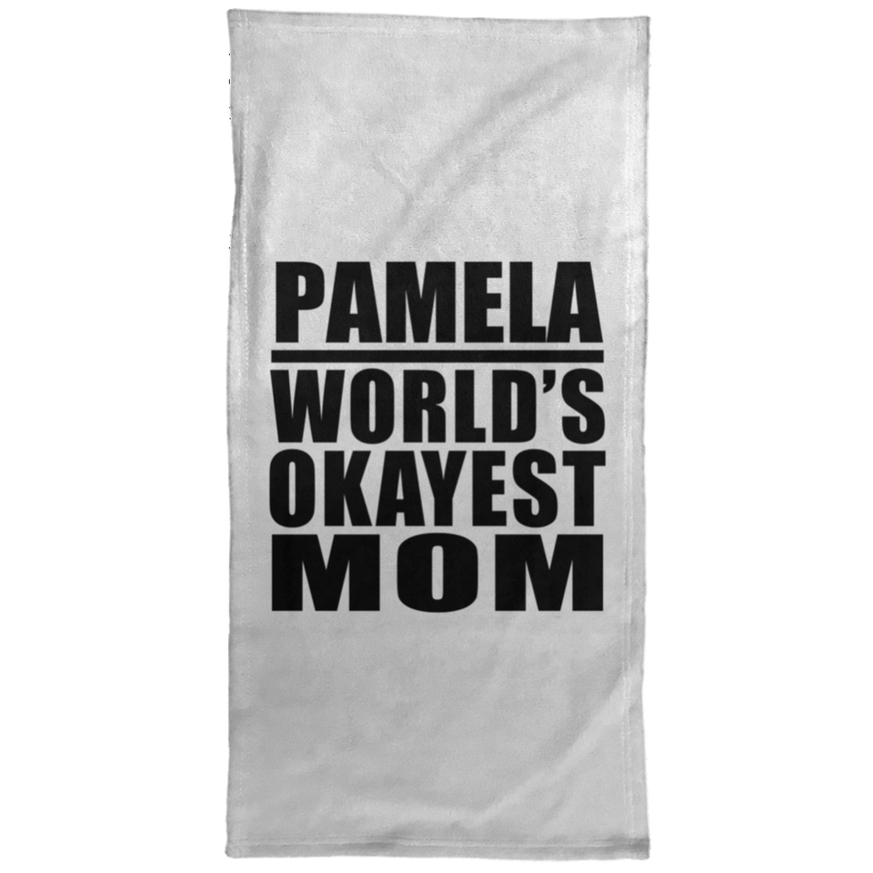 Pamela World's Okayest Mom - Hand Towel